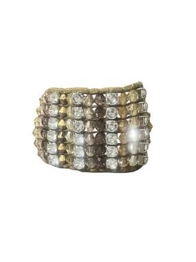 Beaded rhinestone boho hippie beaded stackable bracelet
